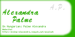 alexandra palme business card